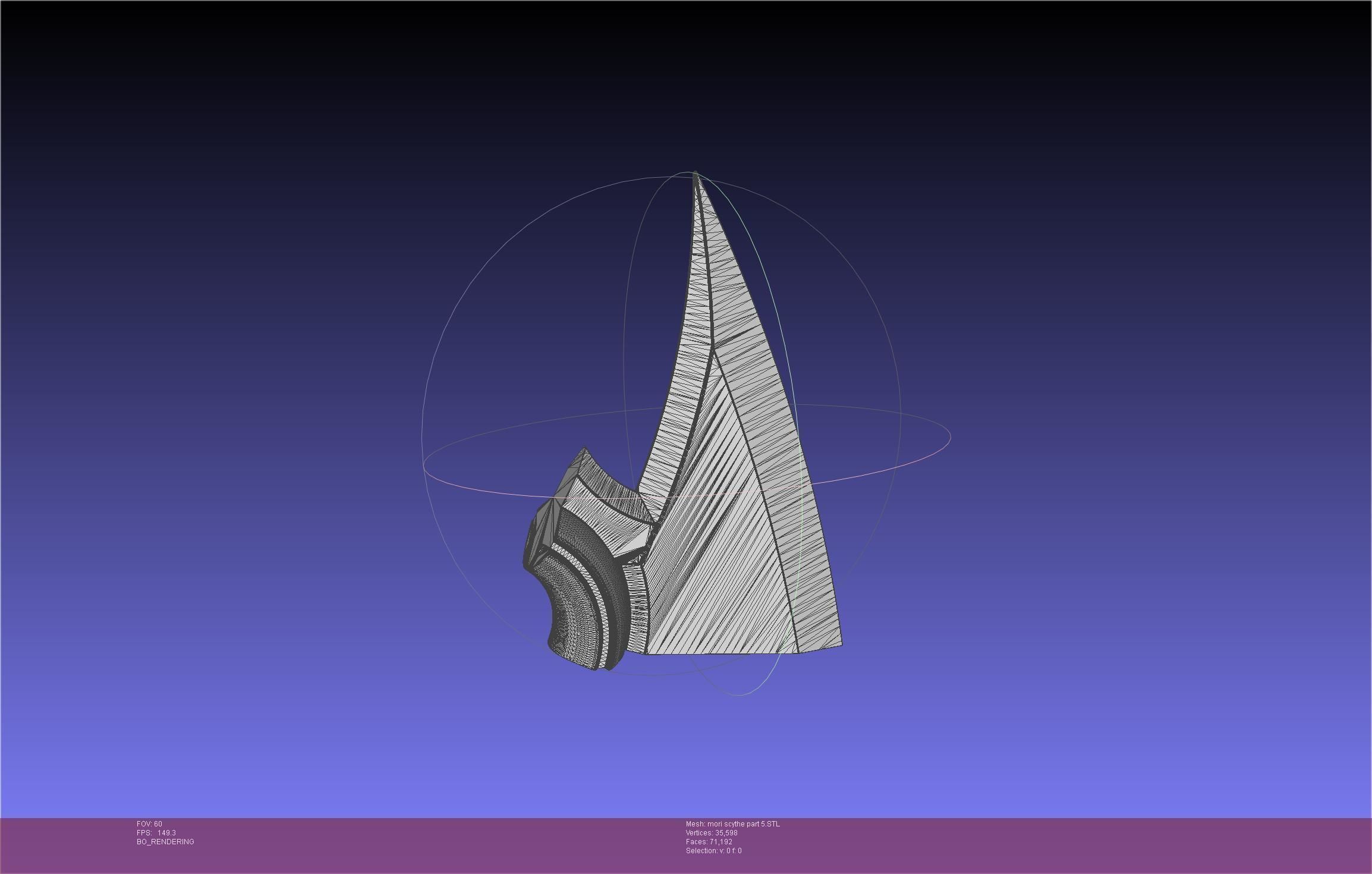 Hololive Mori Calliope Scythe Assembly 3D print model_83