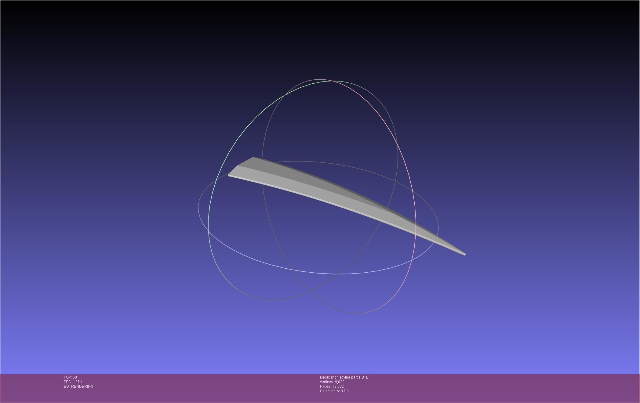 Hololive Mori Calliope Scythe Assembly 3D print model_46