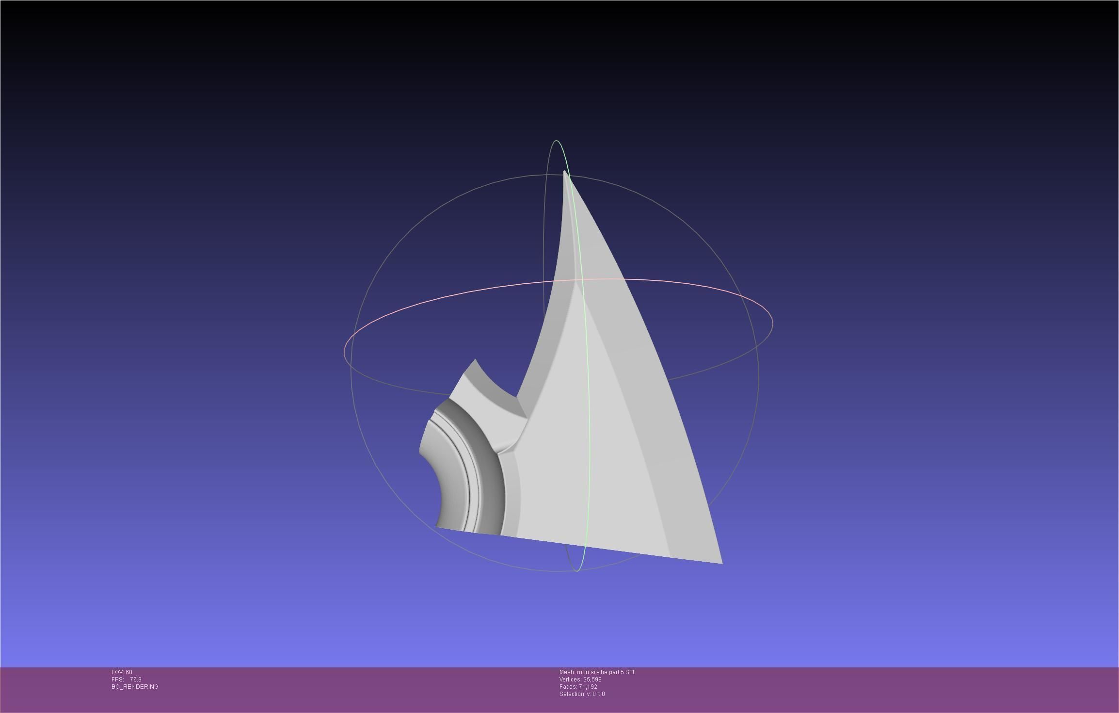 Hololive Mori Calliope Scythe Assembly 3D print model_82