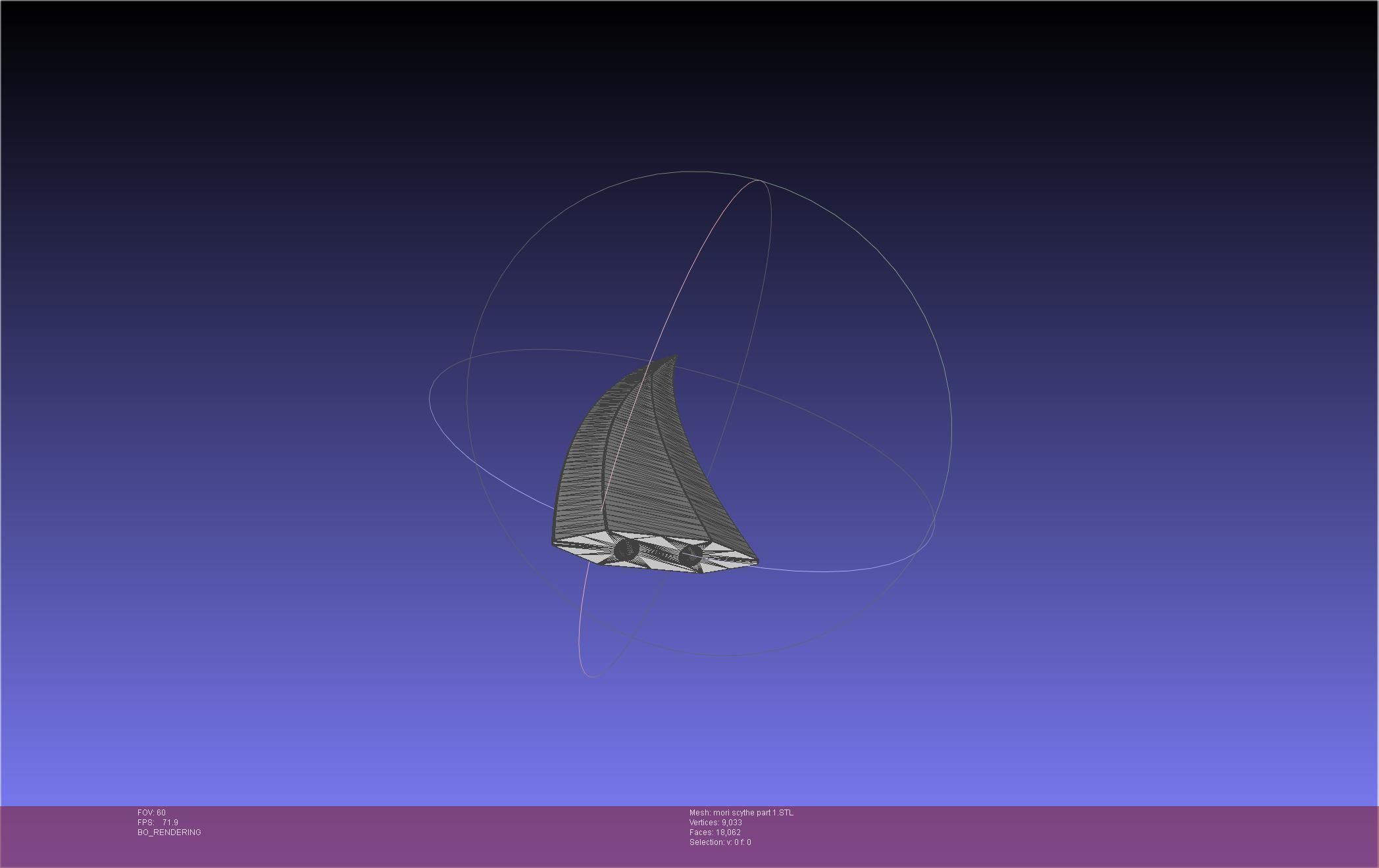 Hololive Mori Calliope Scythe Assembly 3D print model_48