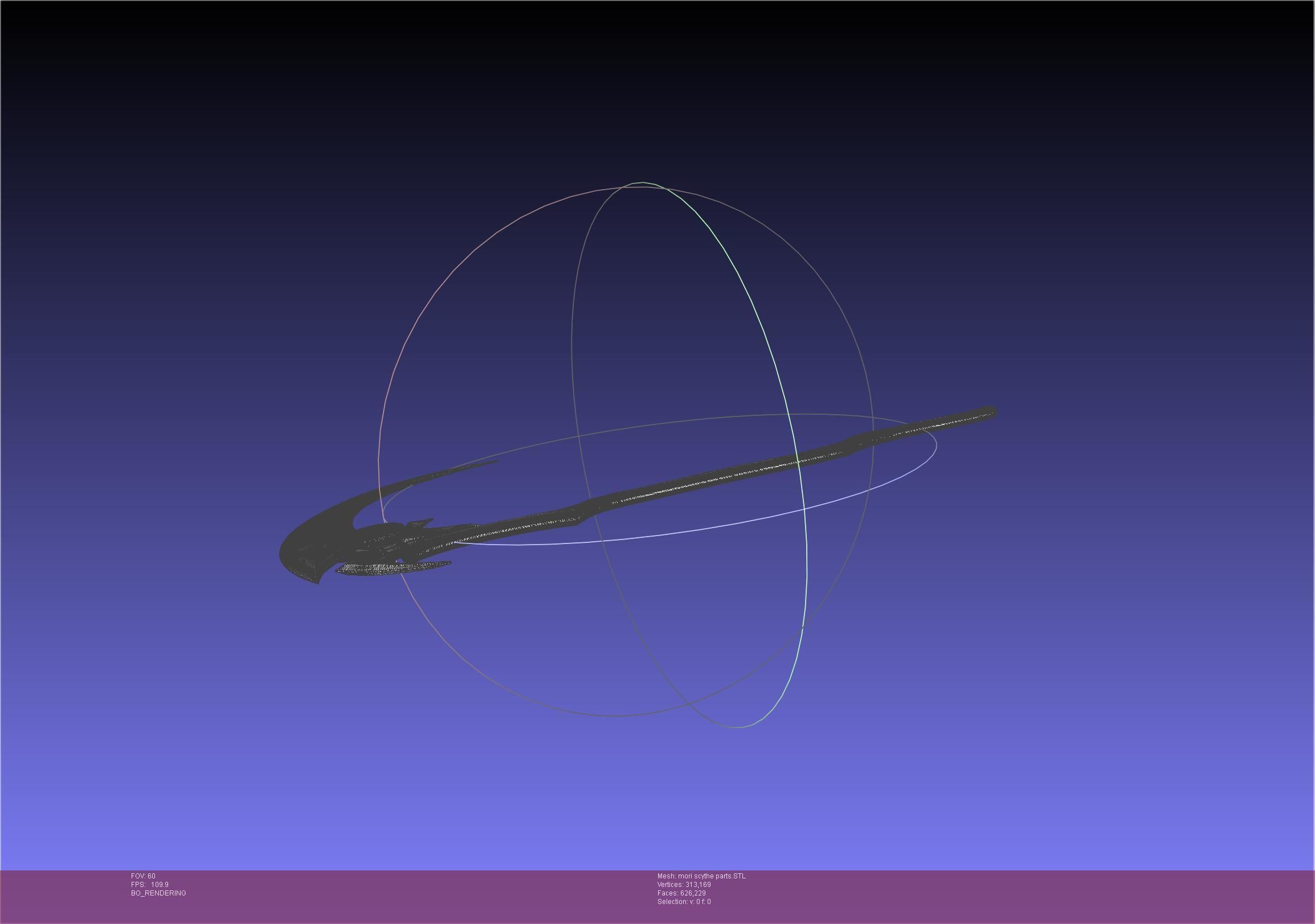 Hololive Mori Calliope Scythe Assembly 3D print model_40