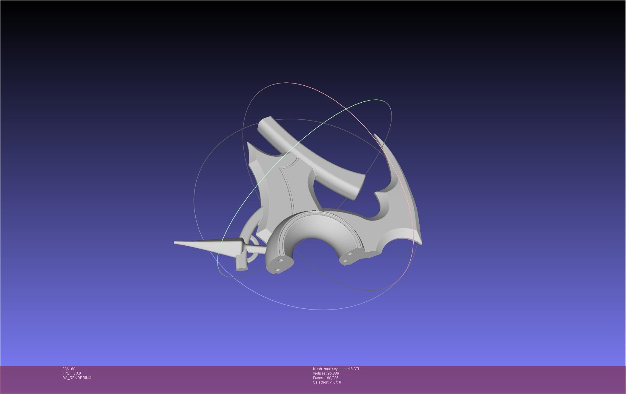 Hololive Mori Calliope Scythe Assembly 3D print model_93