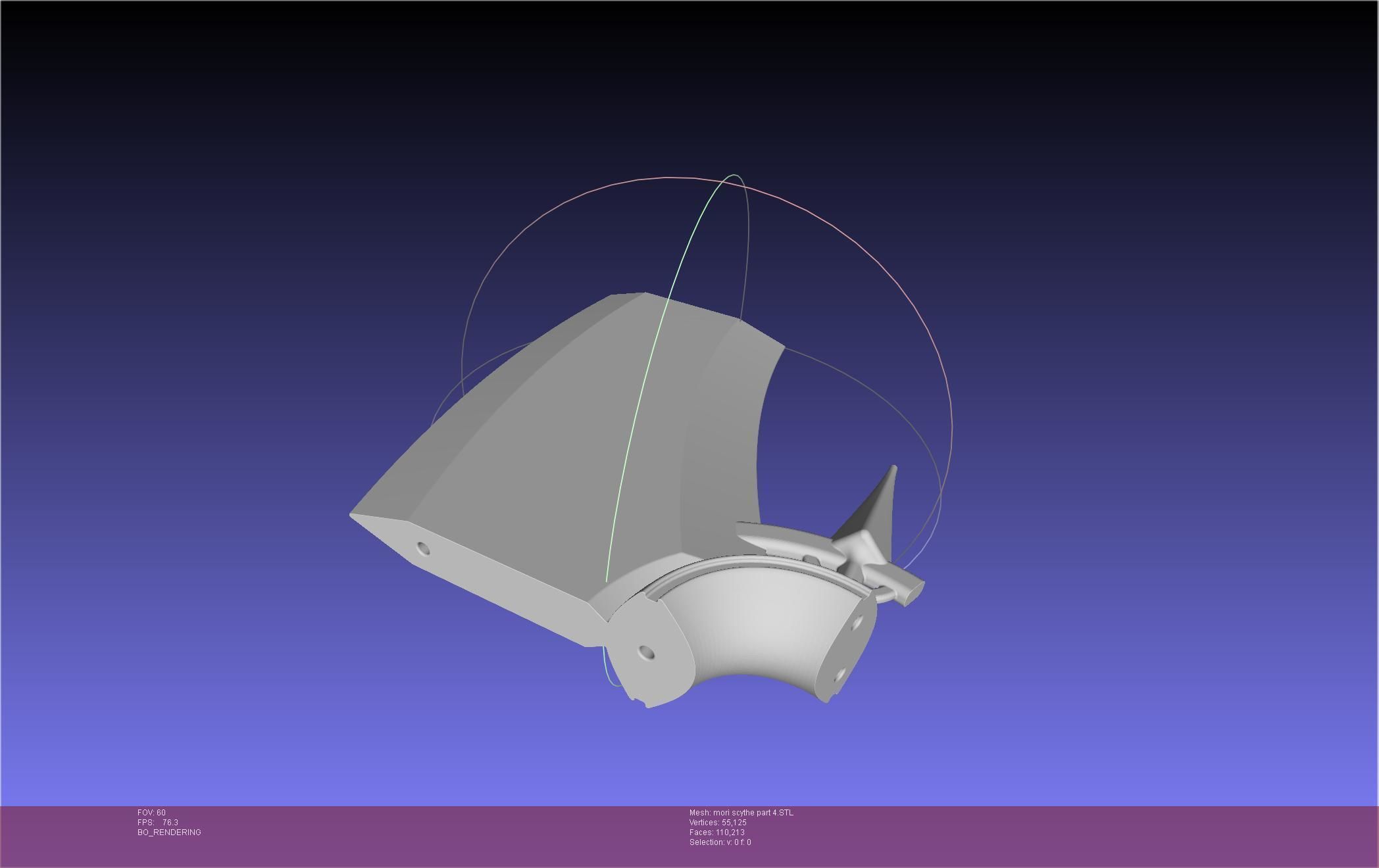 Hololive Mori Calliope Scythe Assembly 3D print model_78