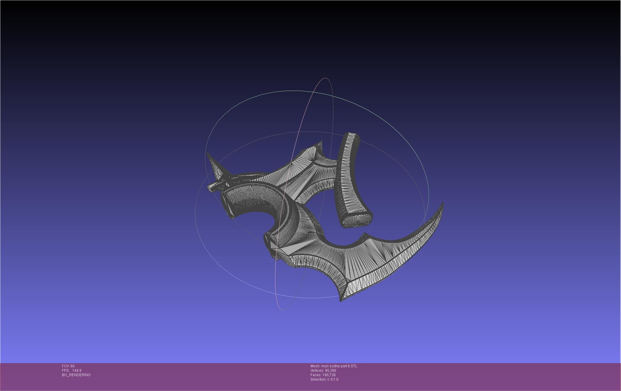 Hololive Mori Calliope Scythe Assembly 3D print model_102