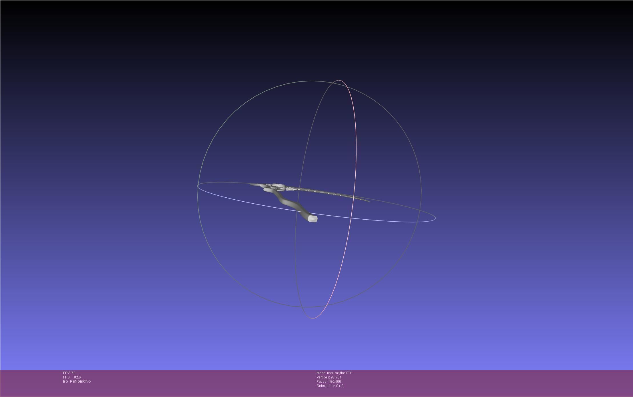 Hololive Mori Calliope Scythe Assembly 3D print model_4