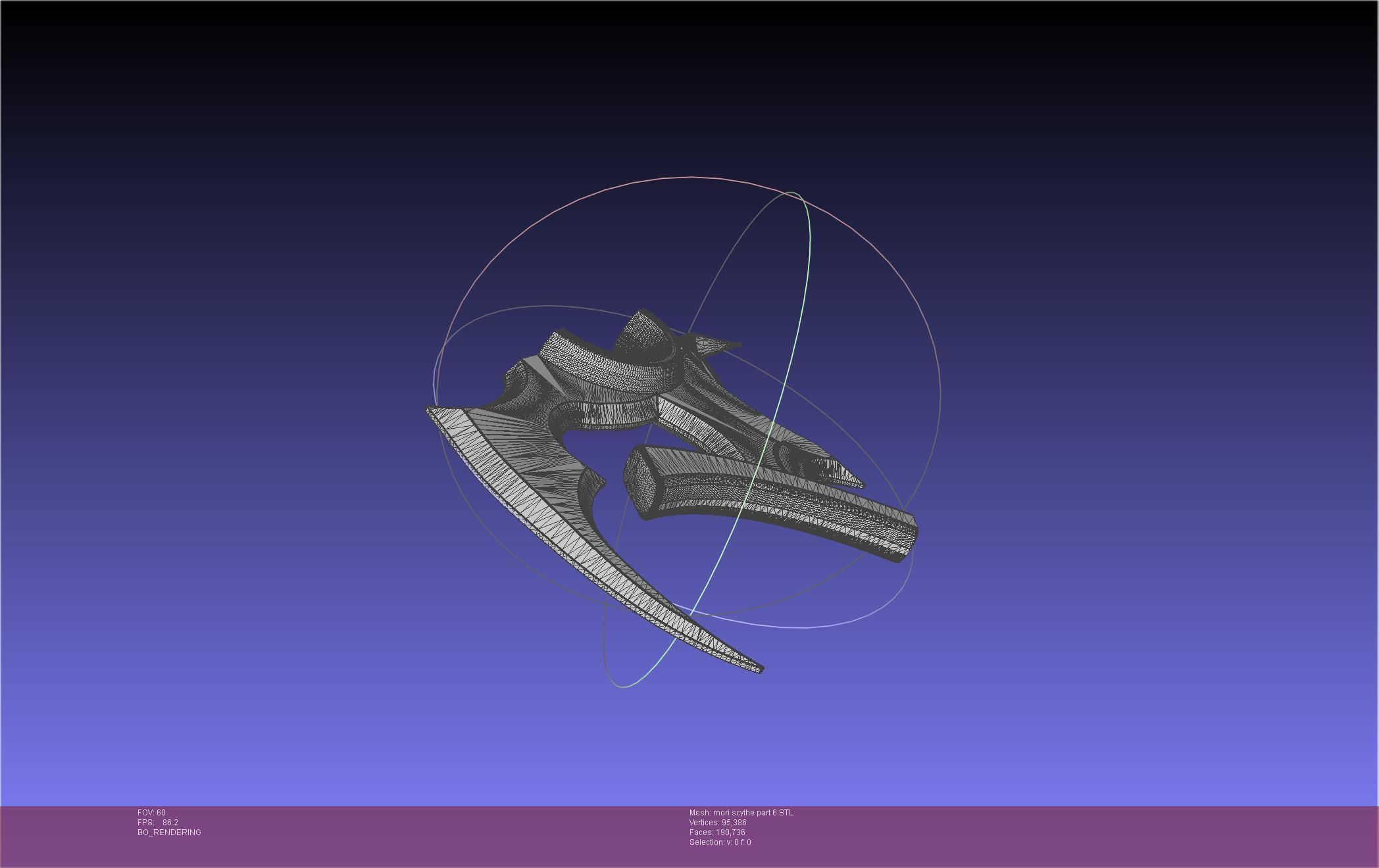 Hololive Mori Calliope Scythe Assembly 3D print model_97