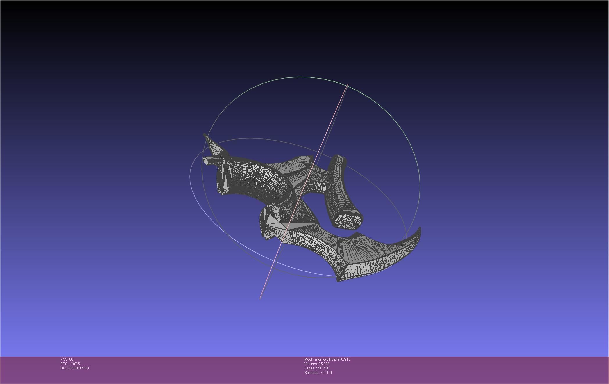 Hololive Mori Calliope Scythe Assembly 3D print model_98