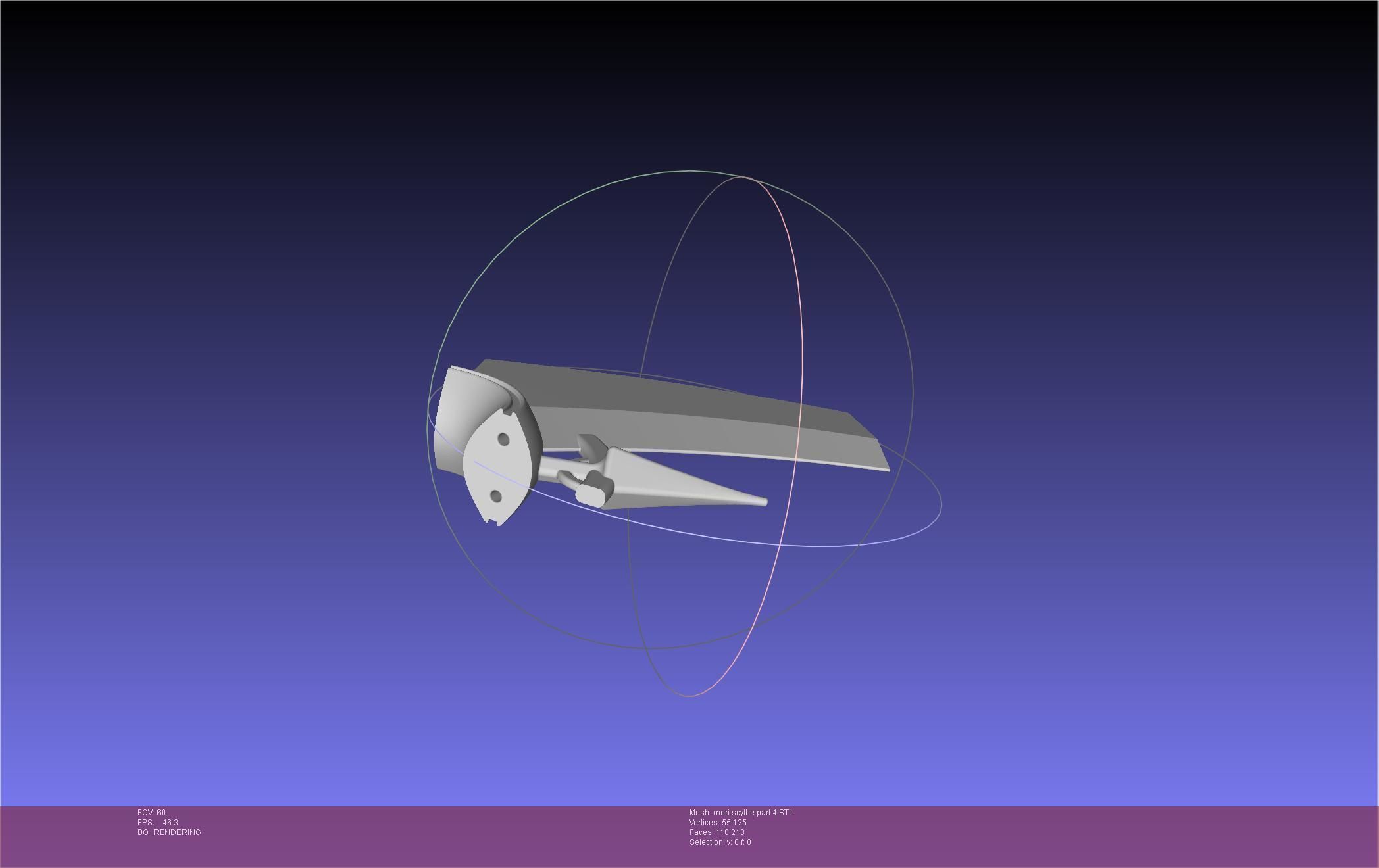 Hololive Mori Calliope Scythe Assembly 3D print model_66