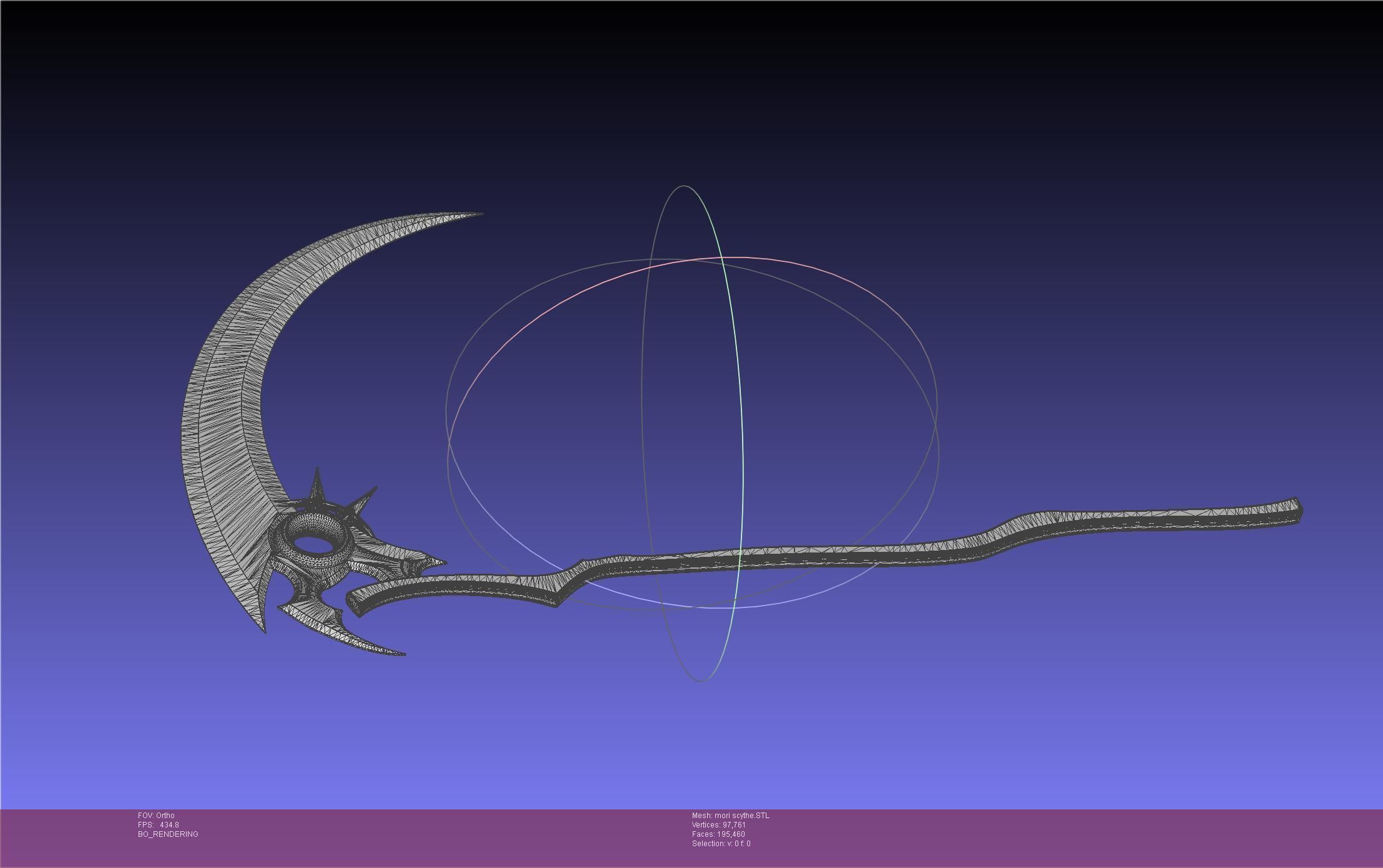 Hololive Mori Calliope Scythe Assembly 3D print model_27