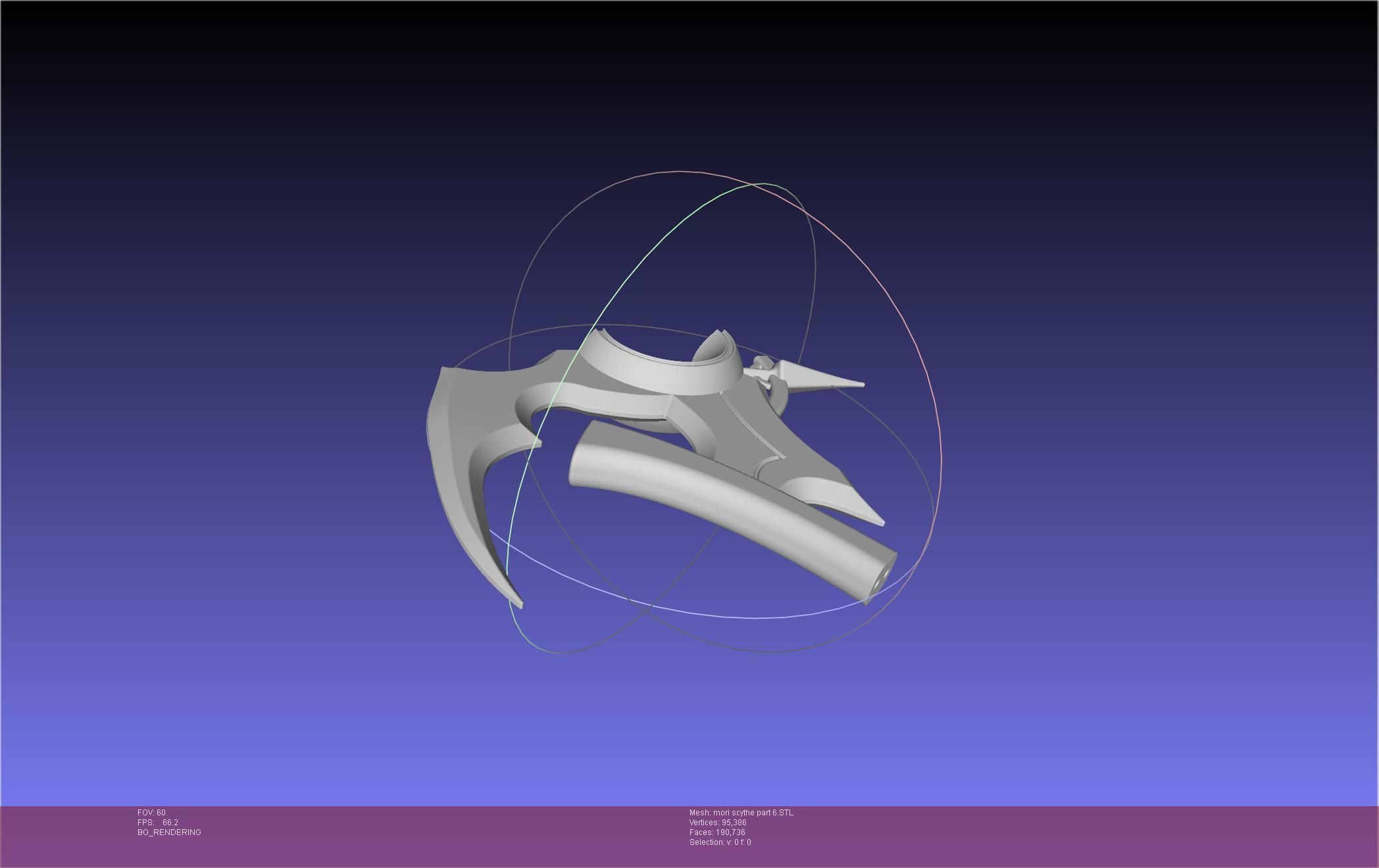 Hololive Mori Calliope Scythe Assembly 3D print model_89