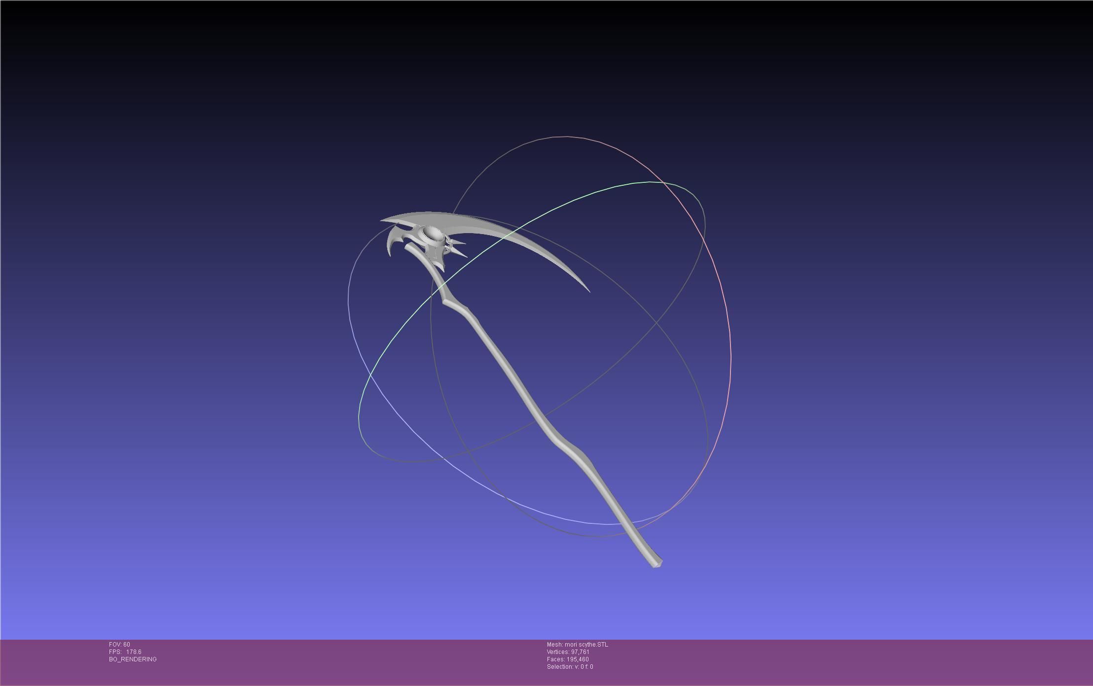 Hololive Mori Calliope Scythe Assembly 3D print model_10