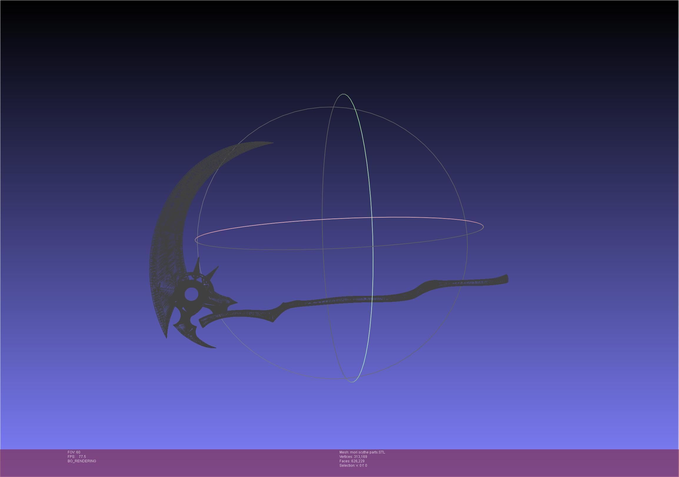 Hololive Mori Calliope Scythe Assembly 3D print model_36