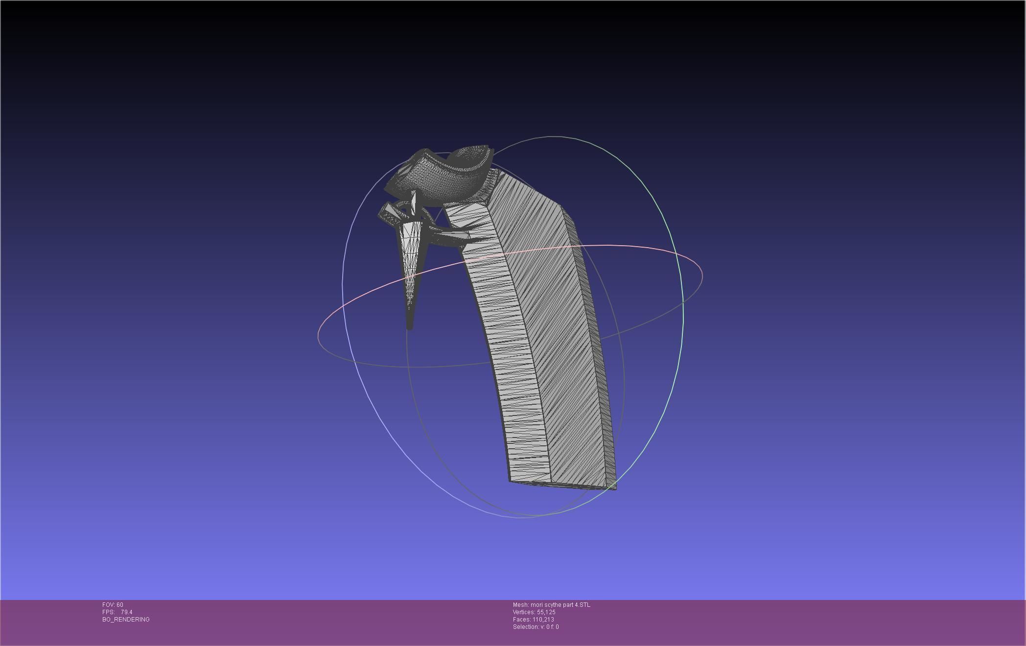 Hololive Mori Calliope Scythe Assembly 3D print model_71