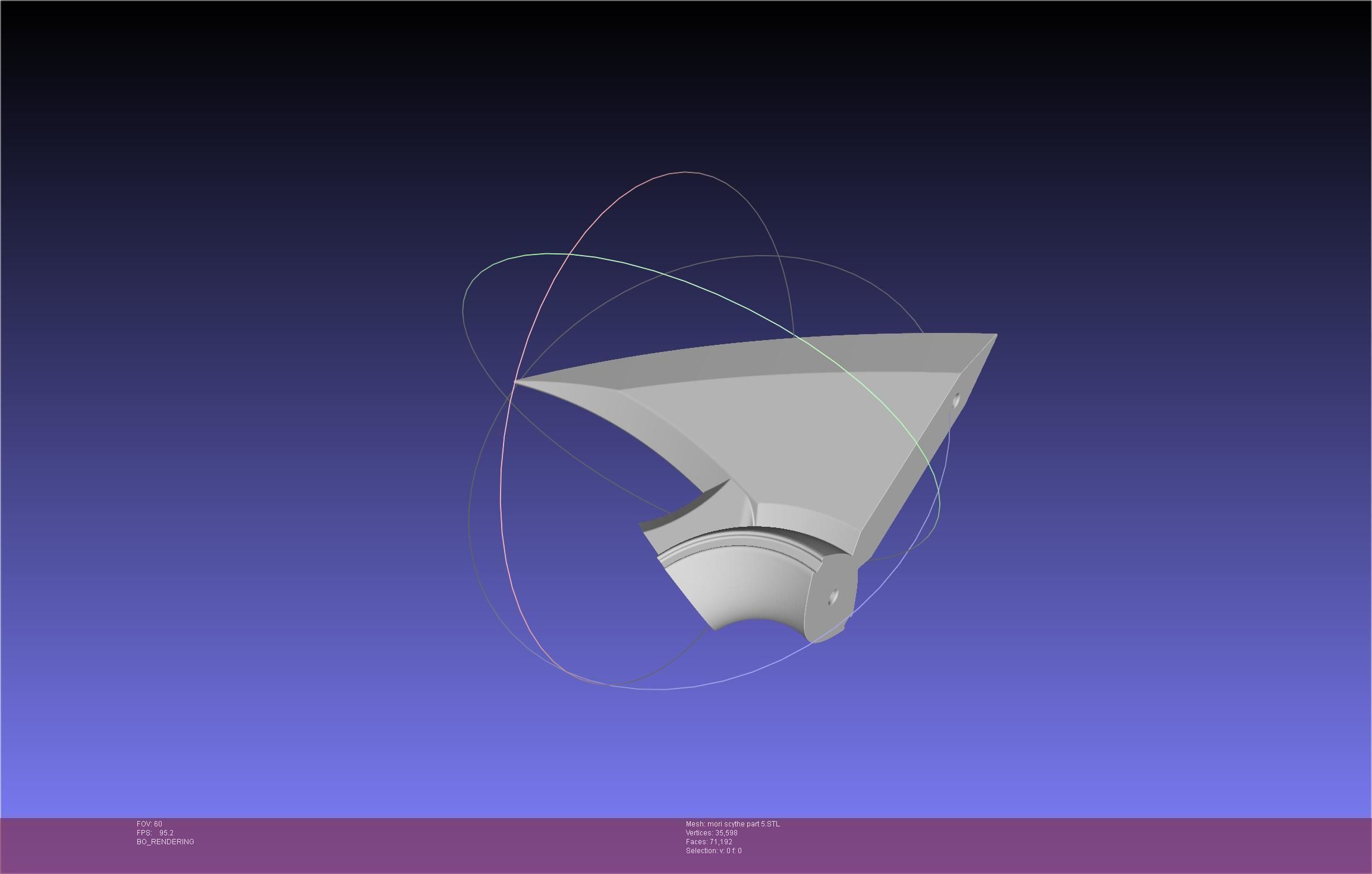 Hololive Mori Calliope Scythe Assembly 3D print model_81