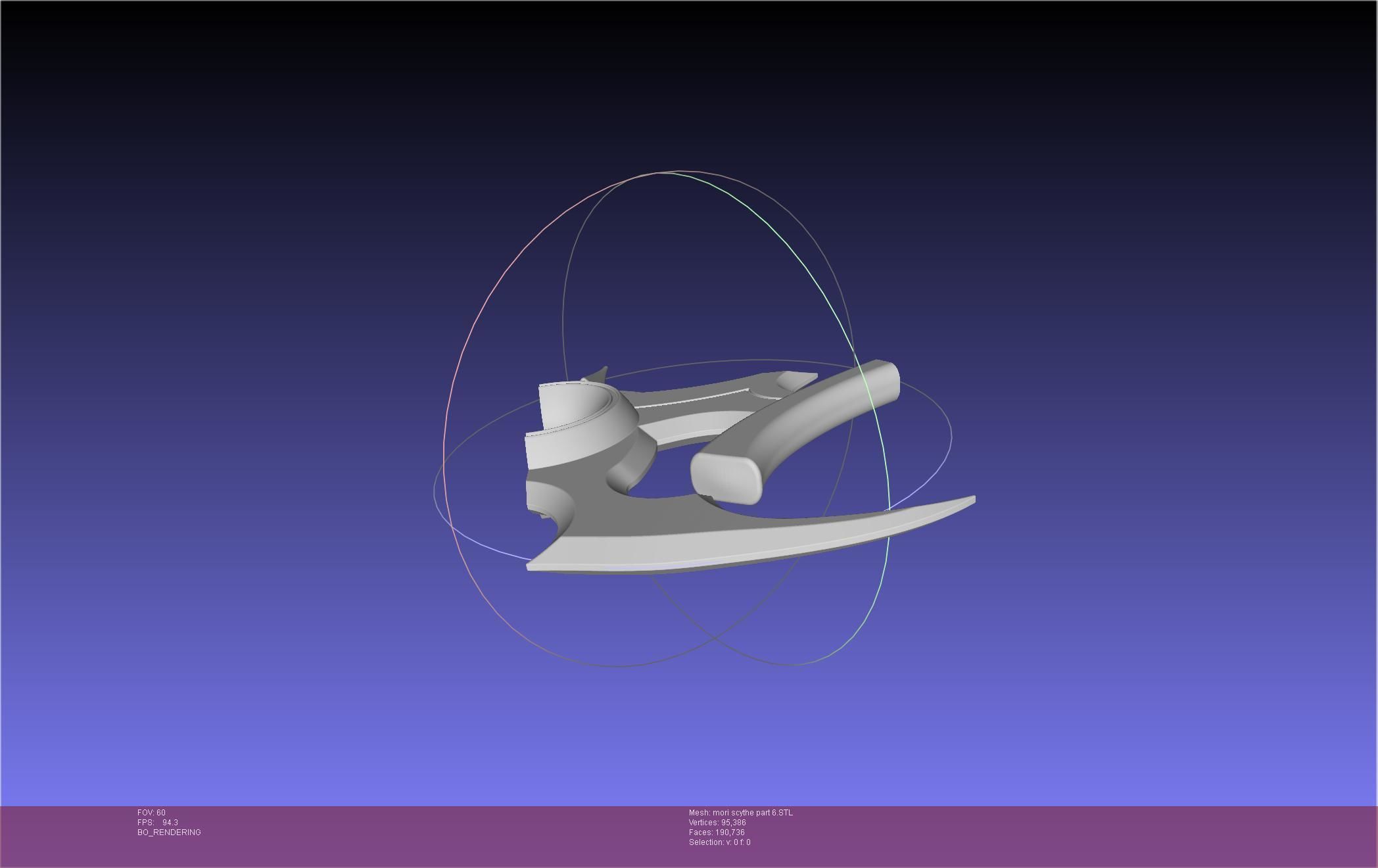 Hololive Mori Calliope Scythe Assembly 3D print model_90