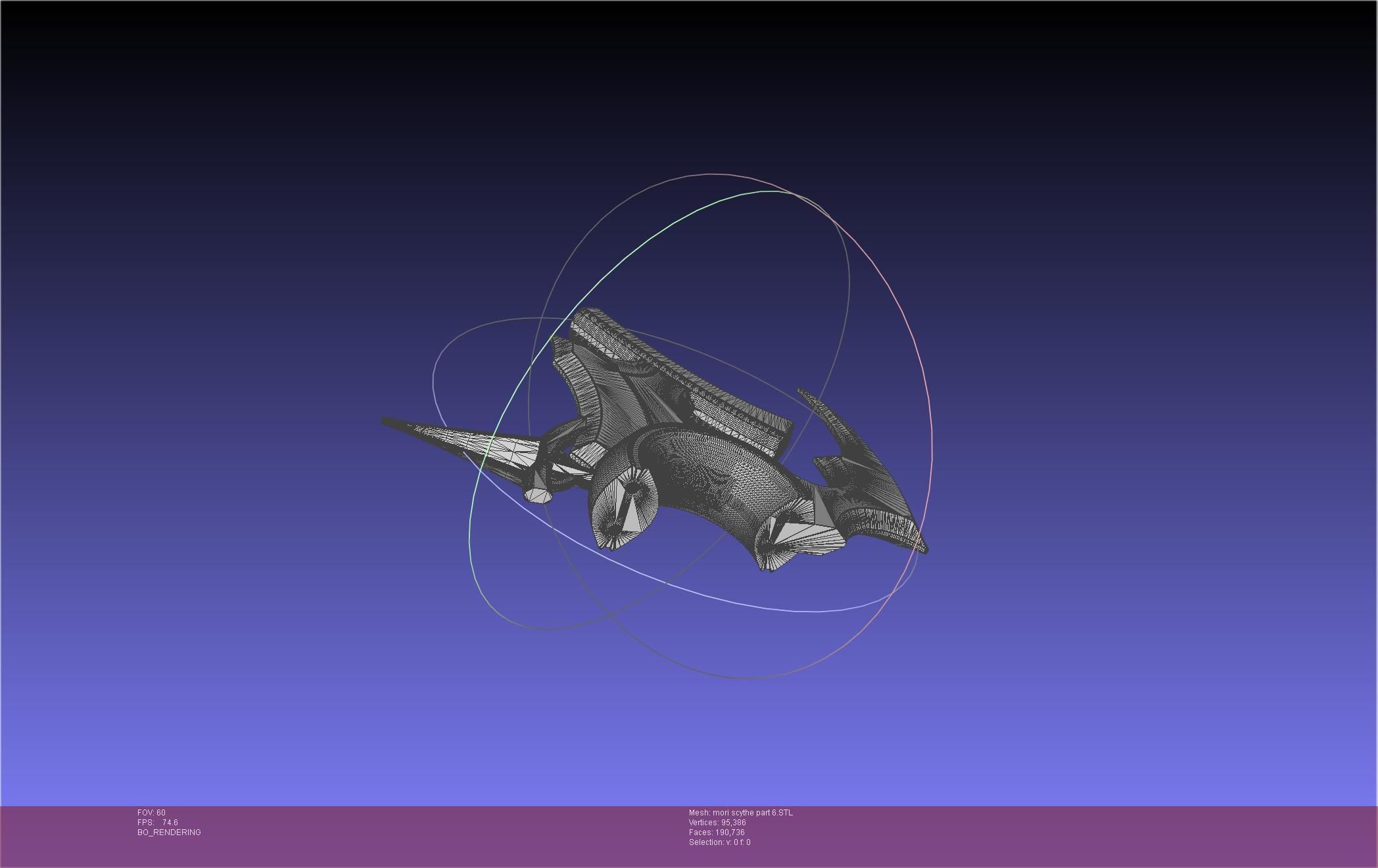 Hololive Mori Calliope Scythe Assembly 3D print model_101