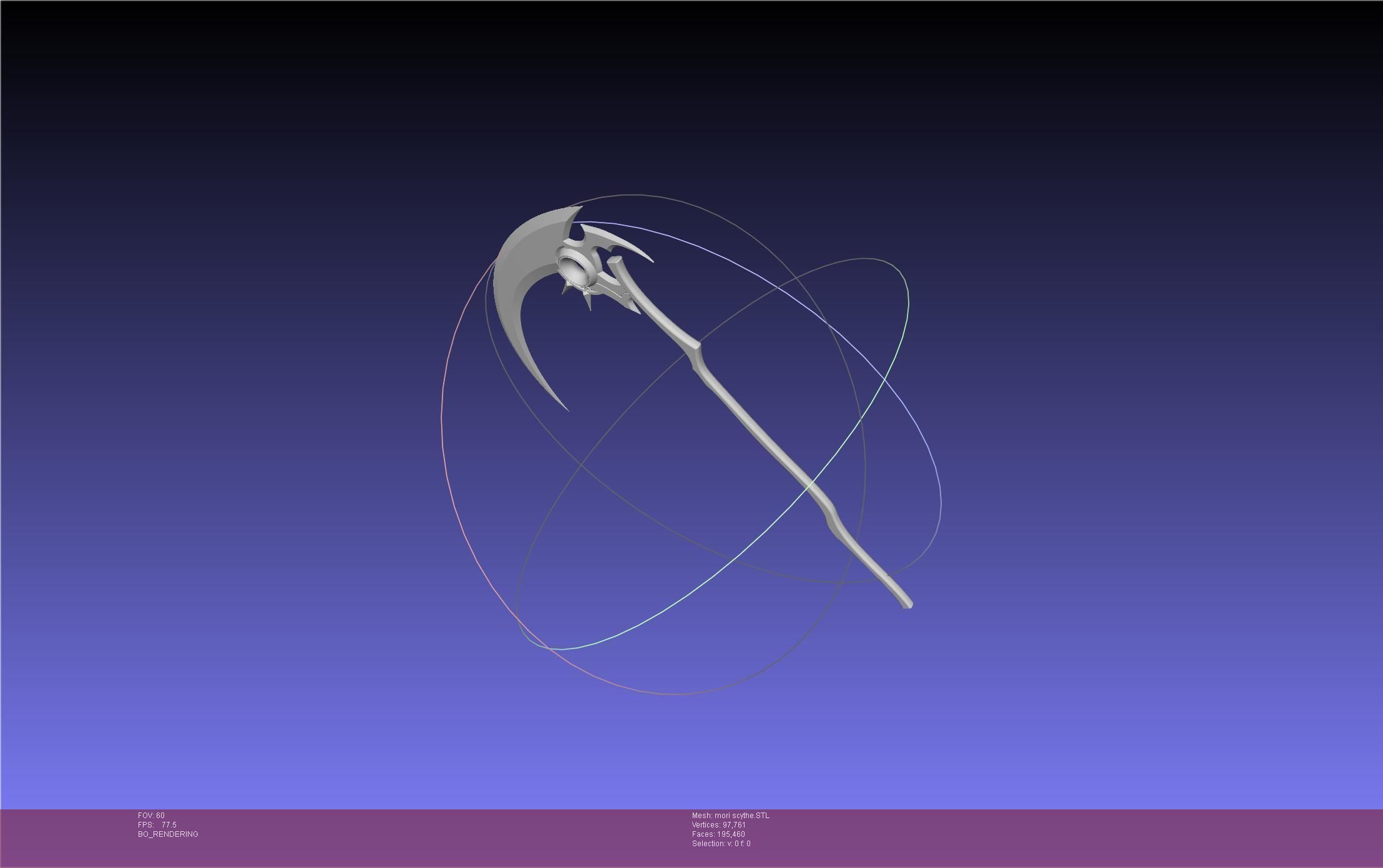 Hololive Mori Calliope Scythe Assembly 3D print model_11
