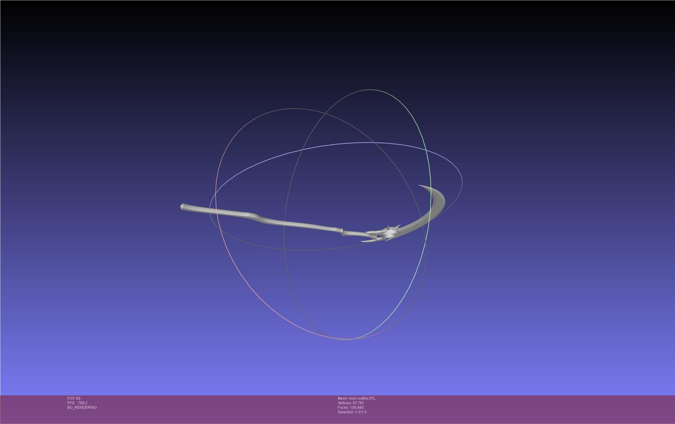 Hololive Mori Calliope Scythe Assembly 3D print model_15