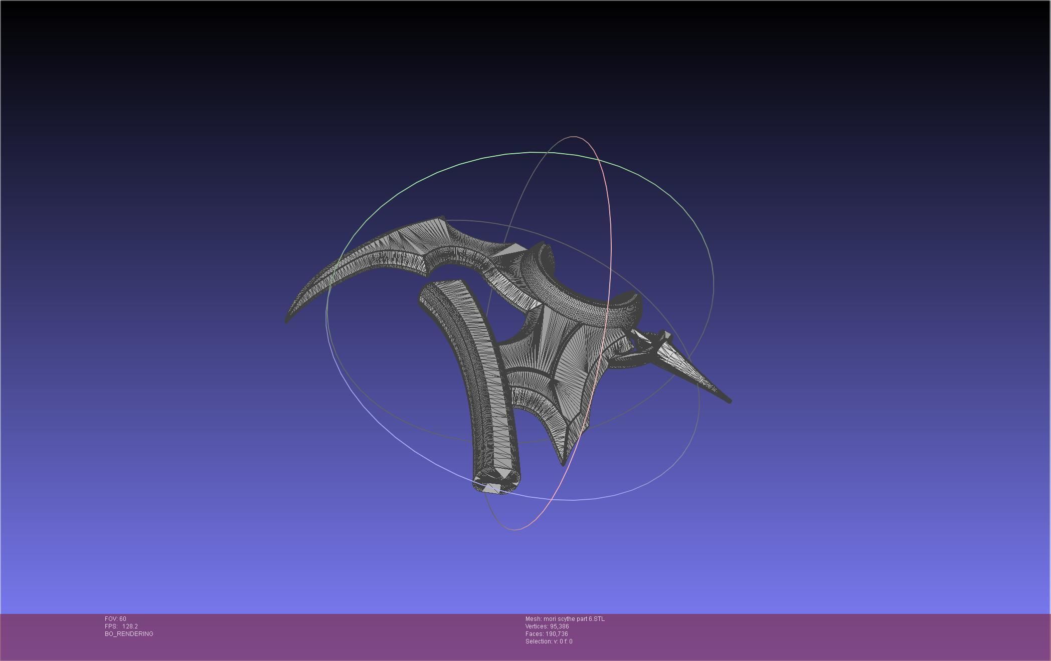 Hololive Mori Calliope Scythe Assembly 3D print model_96