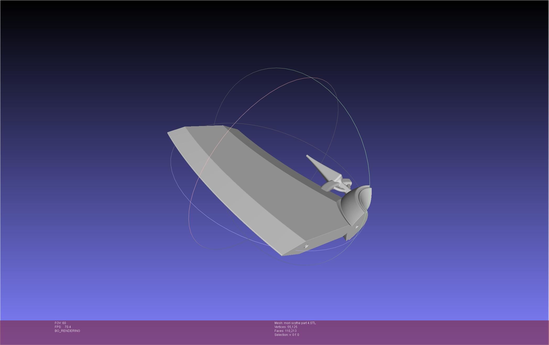 Hololive Mori Calliope Scythe Assembly 3D print model_68