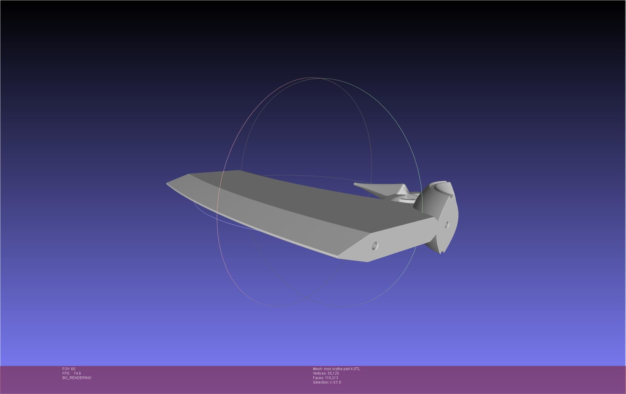 Hololive Mori Calliope Scythe Assembly 3D print model_79