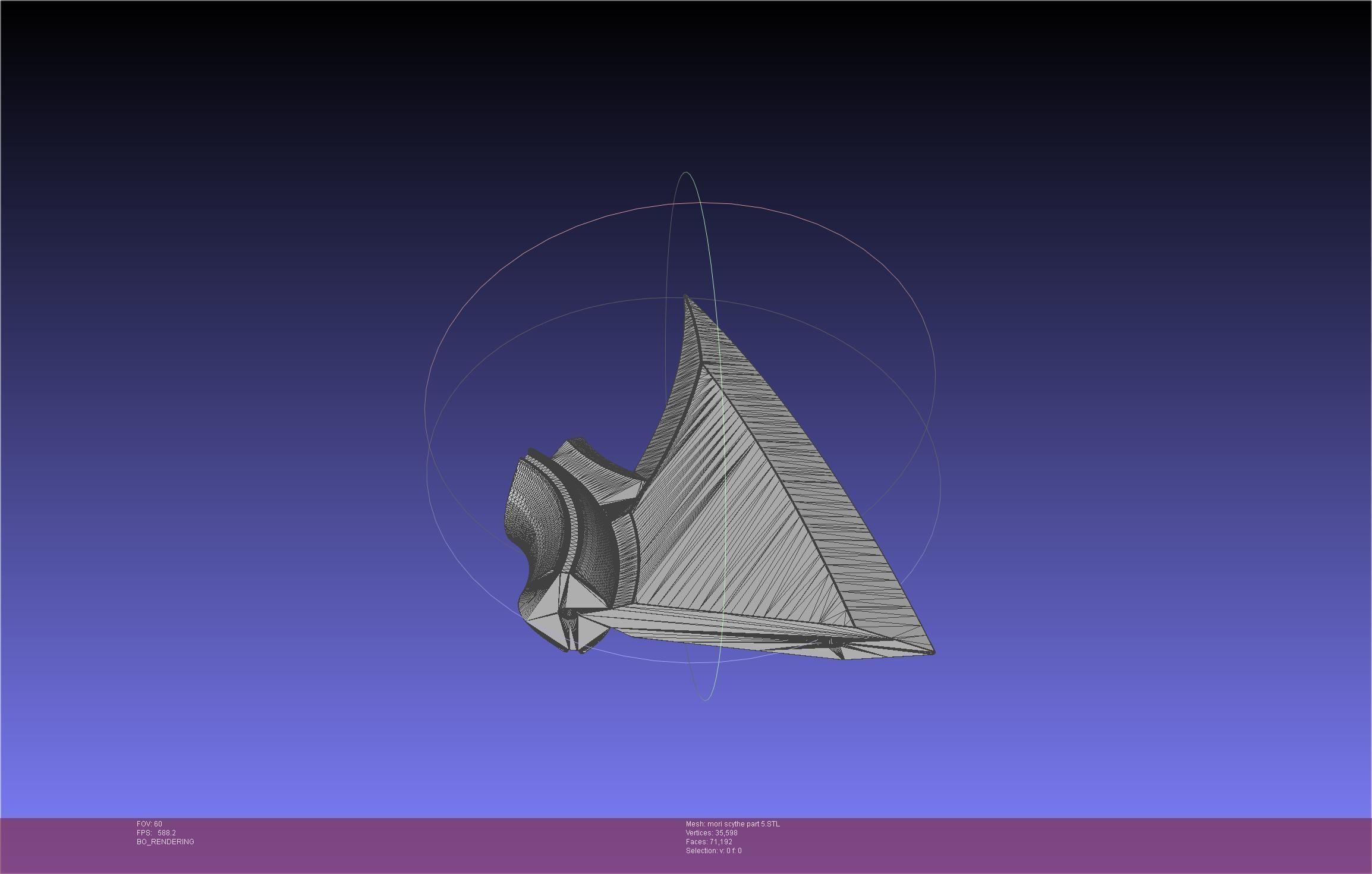 Hololive Mori Calliope Scythe Assembly 3D print model_87