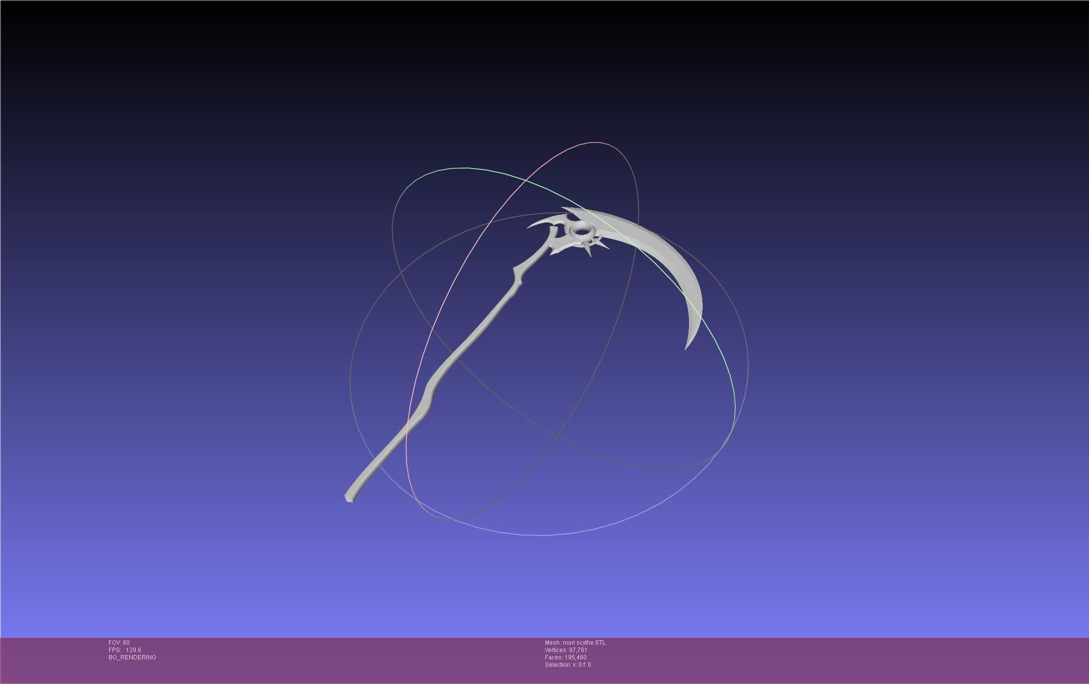 Hololive Mori Calliope Scythe Assembly 3D print model_9