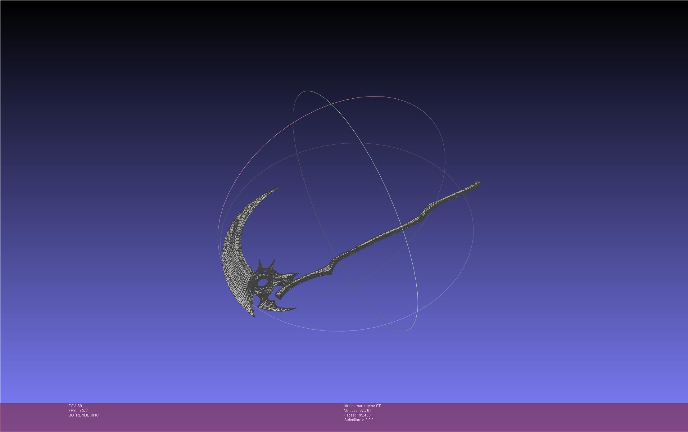Hololive Mori Calliope Scythe Assembly 3D print model_23