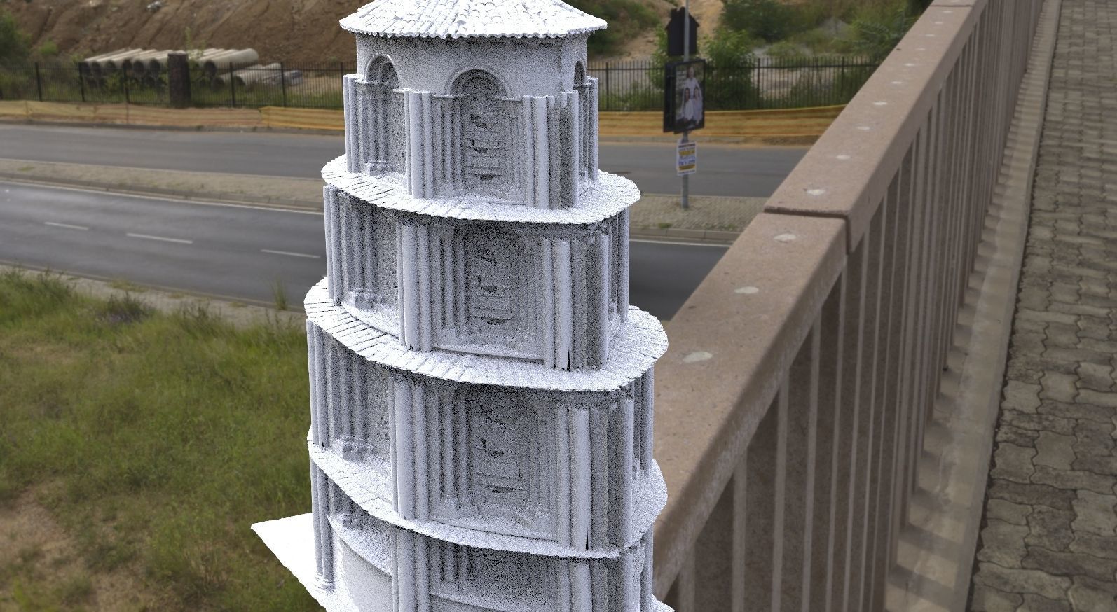 Medieval Spanish tower 3 3D 3D model_1