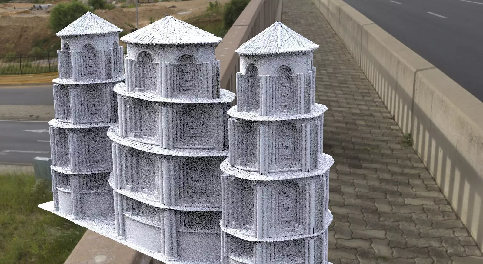 Medieval Spanish tower 4 3D 3D model_0