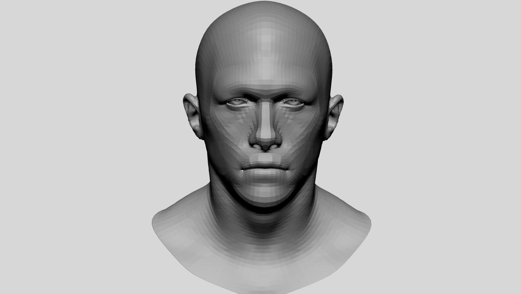 Male Head Basemesh v4 3D model_6