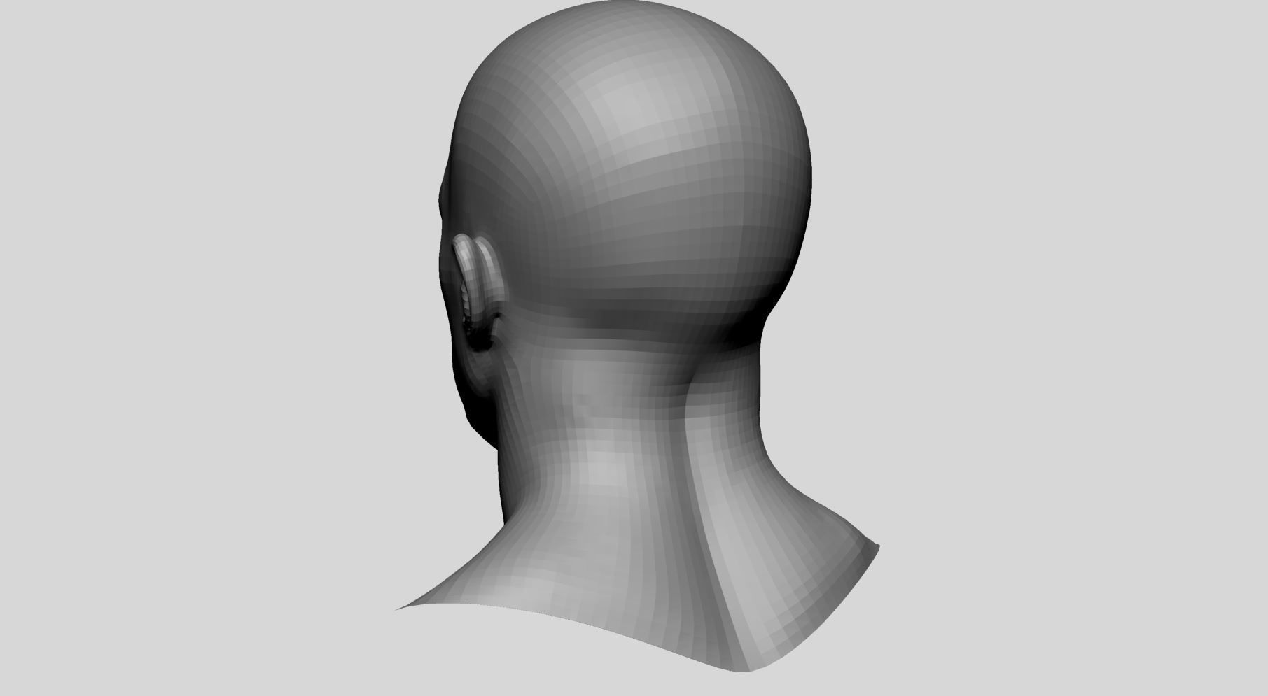 Male Head Basemesh v4 3D model_4