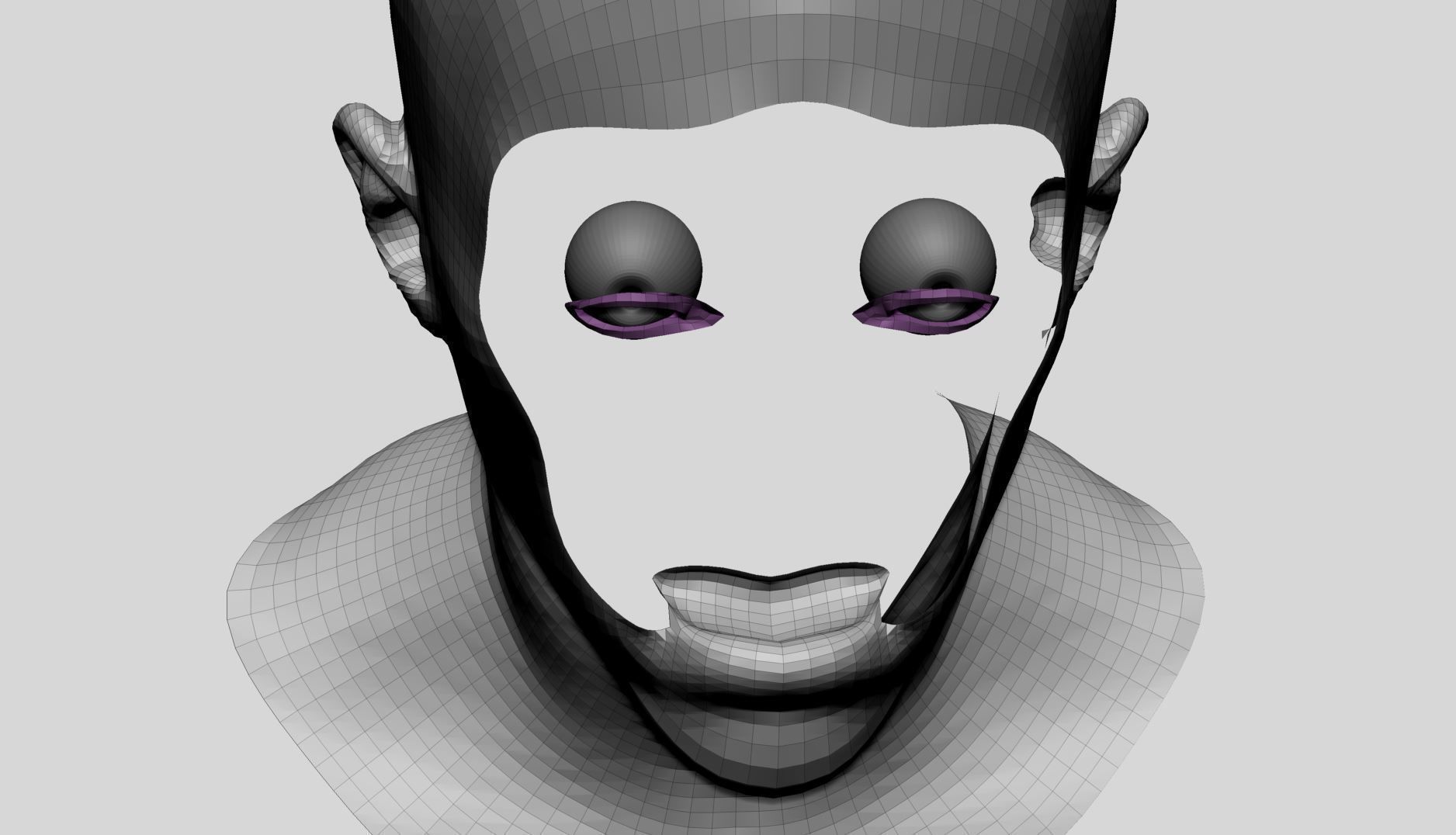 Male Head Basemesh v4 3D model_11