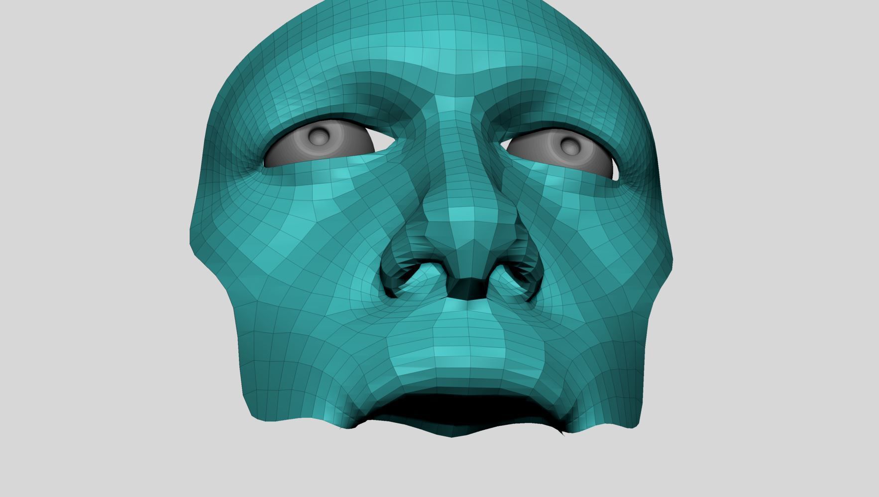 Male Head Basemesh v4 3D model_10