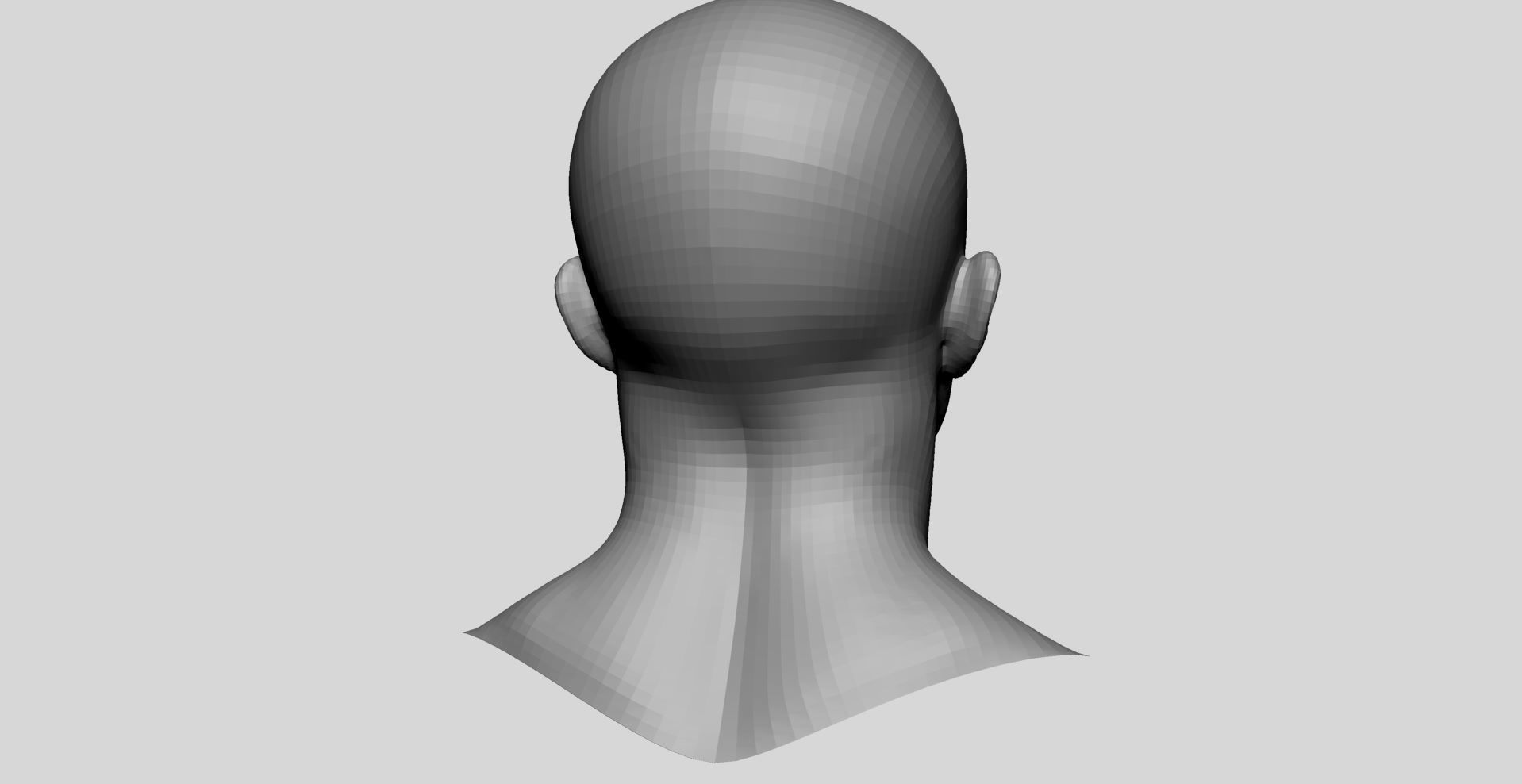 Male Head Basemesh v4 3D model_3