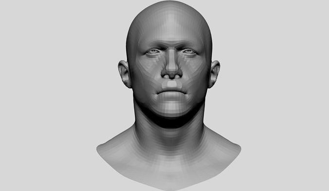 Male Head Basemesh v4 3D model