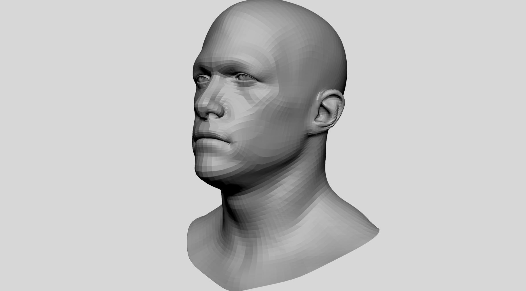 Male Head Basemesh v4 3D model_5