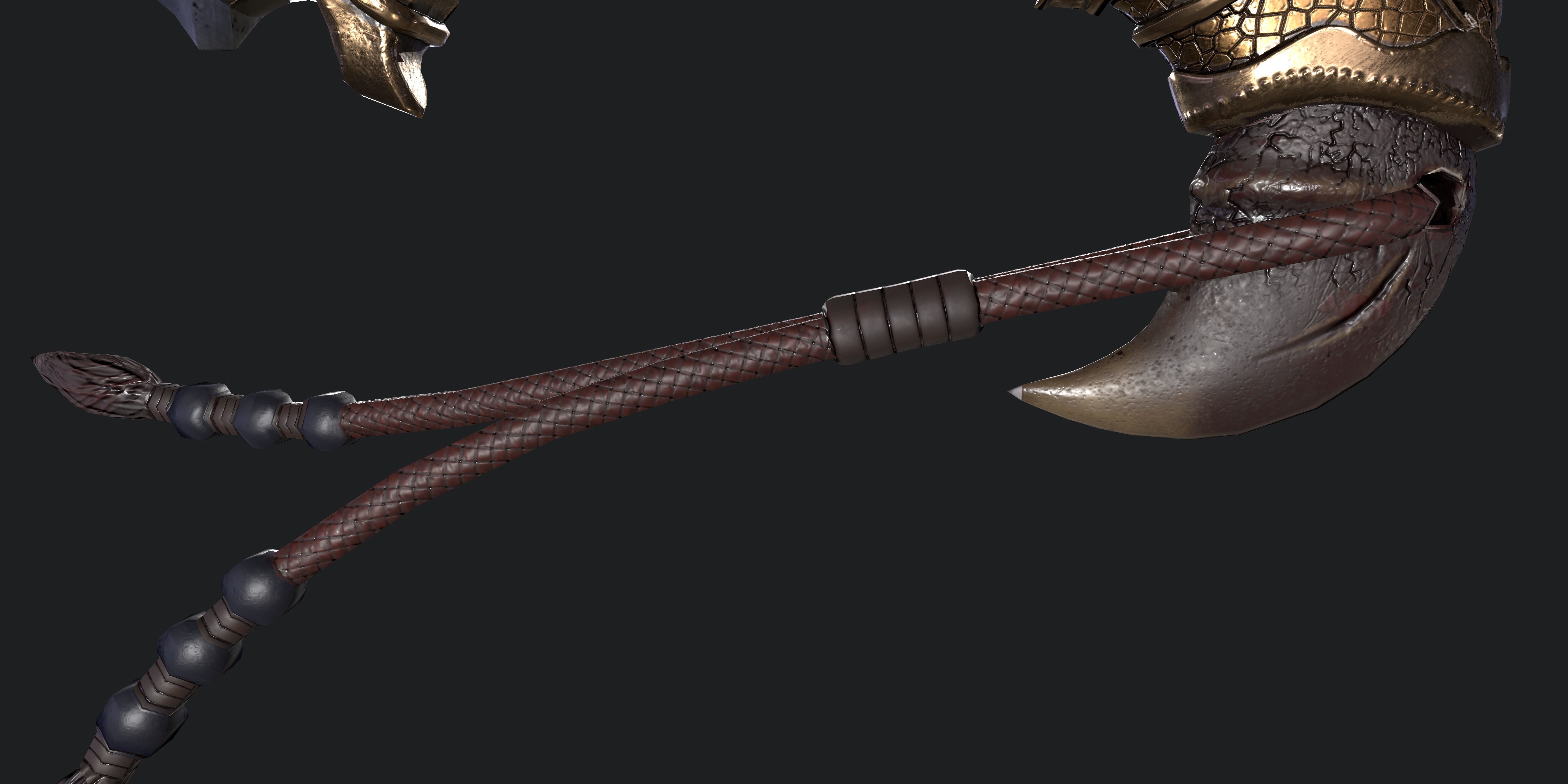 Ancient Dagger  GAME ASSET Lowpoly Low-poly 3D model_3
