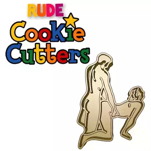 Amazing Rude Word Cookie Cutter Stamp Cake Decoration 3D model