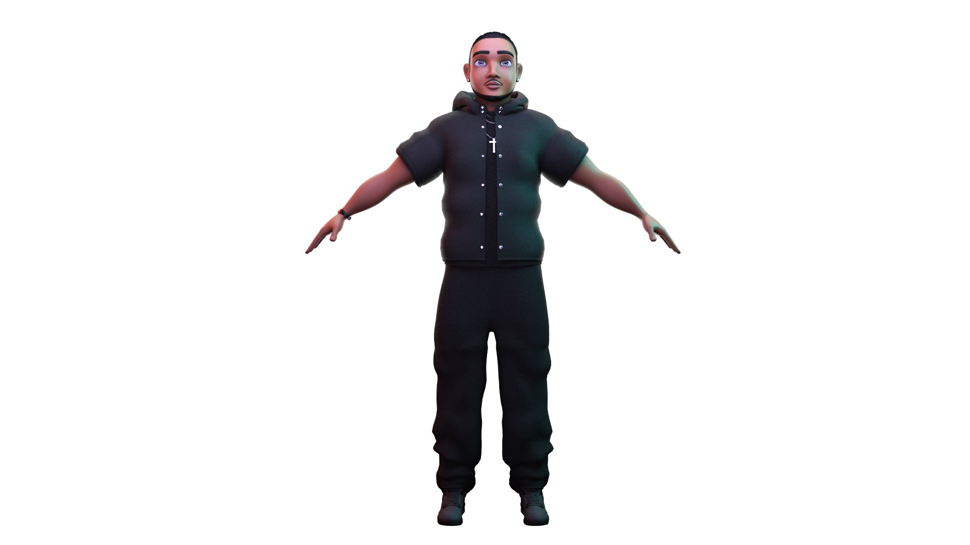 Stylized Urban Male Character - 3D Model Game-Ready 3D model_3