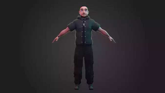 Stylized Urban Male Character - 3D Model Game-Ready 3D model