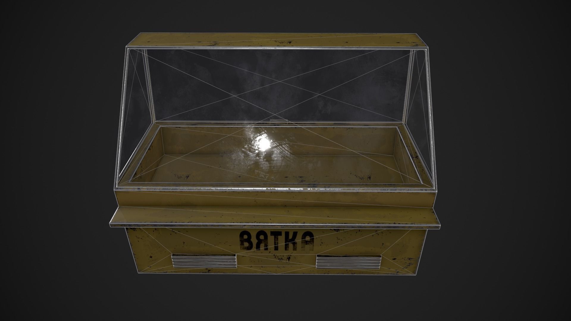 Refrigerator USSR Low-poly 3D model_8