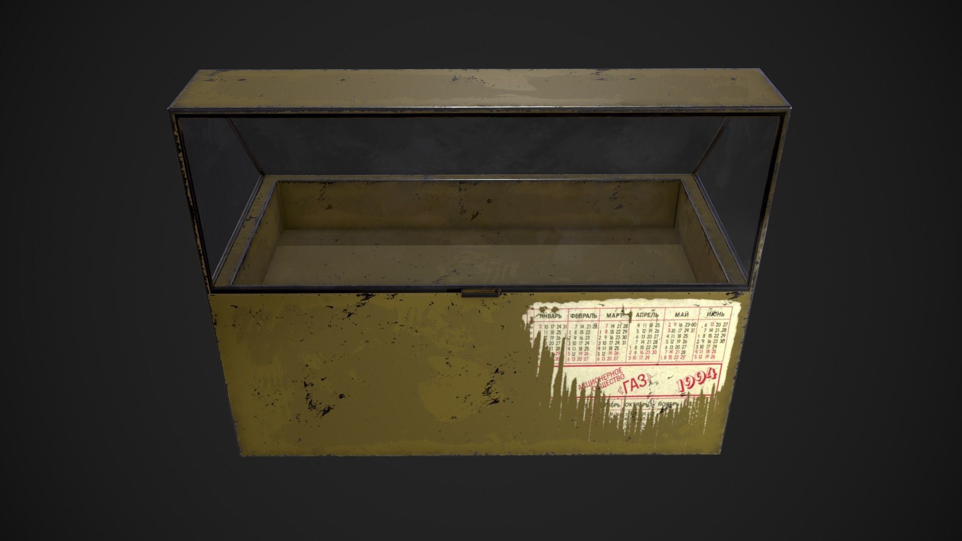 Refrigerator USSR Low-poly 3D model_5