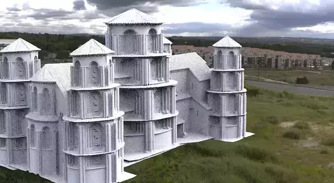 Medieval Spanish fantasy architecture 3D