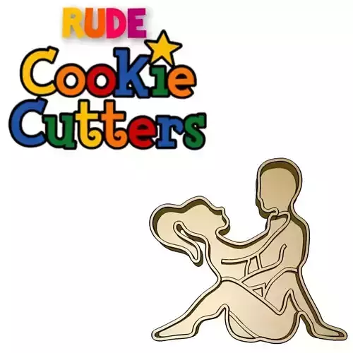 Amazing Rude Word Cookie Cutter Stamp Cake Decoration 3D model