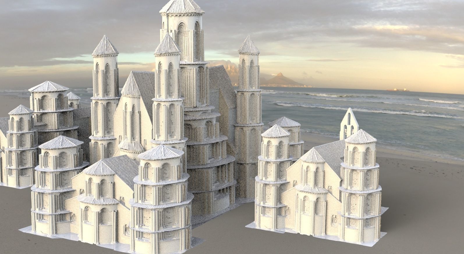 Medieval Spanish fantasy City collection 1 3D model_2