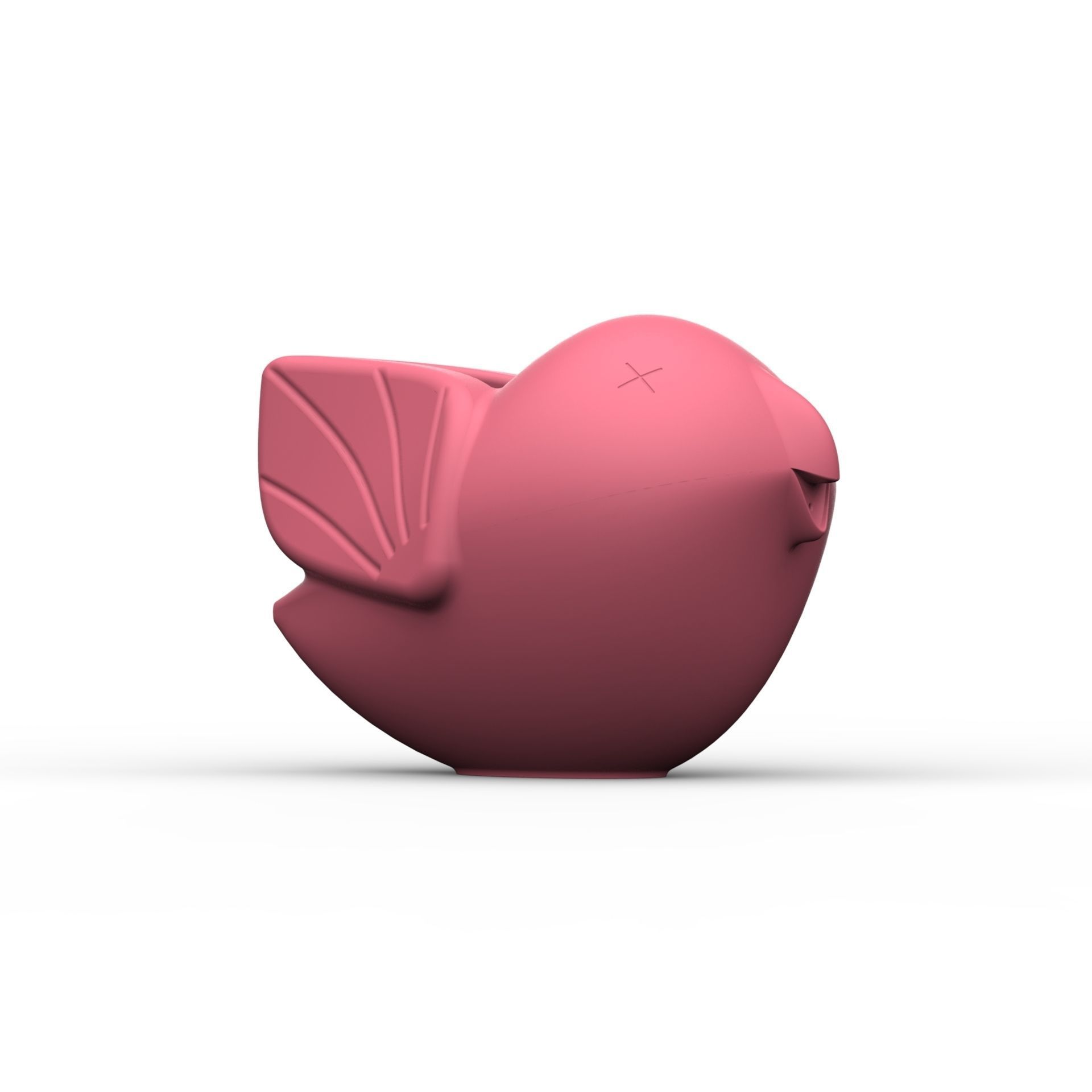 Bird rubber toy 3D print model_2