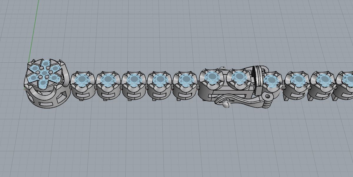Tennis Bracelet 3D print model_10