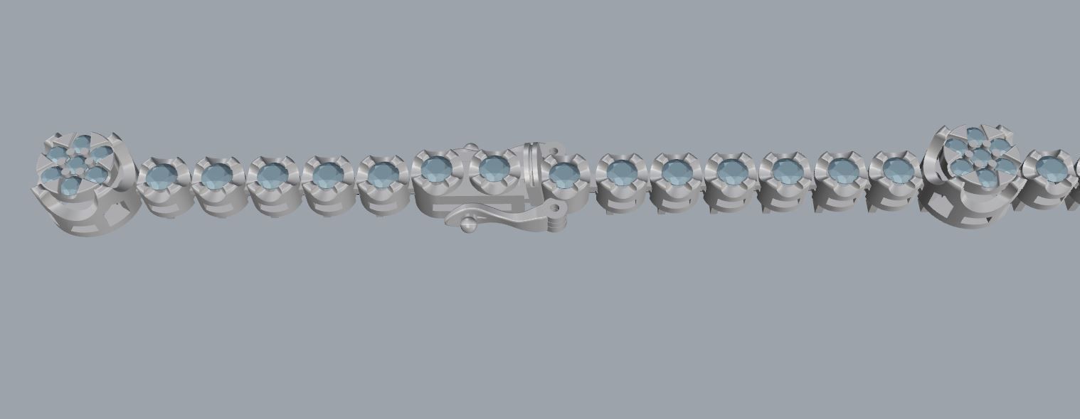 Tennis Bracelet 3D print model_7