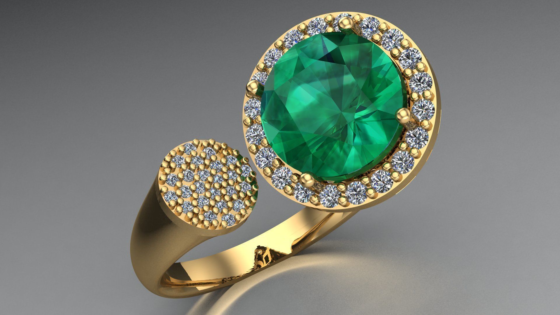 women ring 3D print model_2